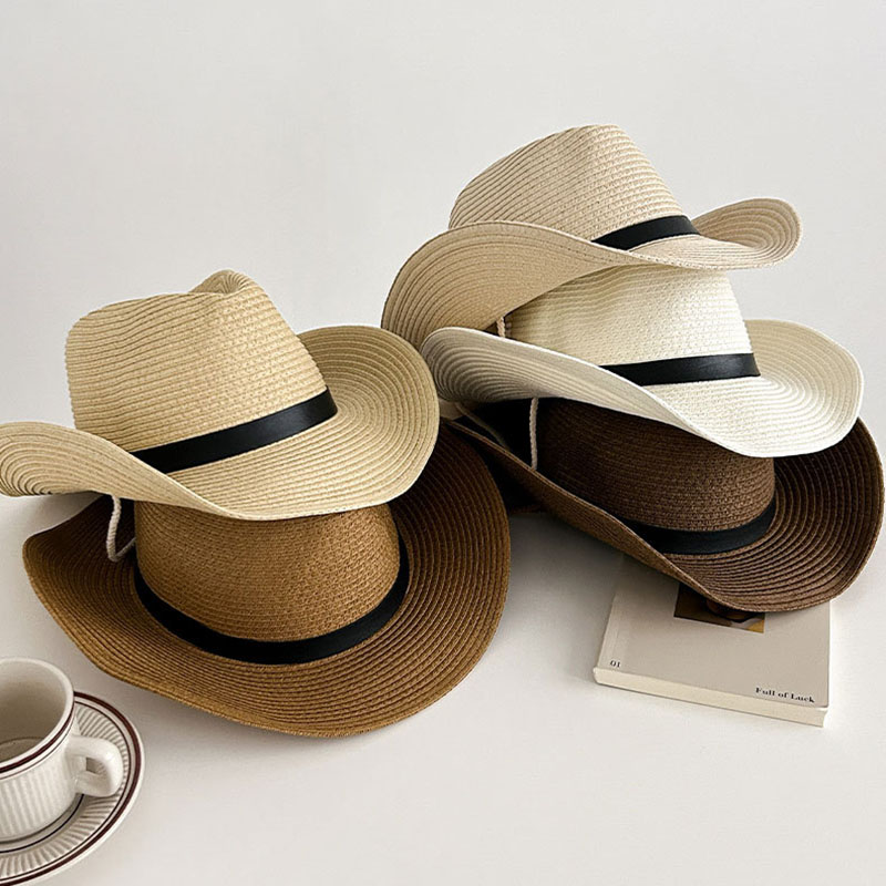 Cowboy Hat Straw - Cappello da cowboy occidentale primaverile di