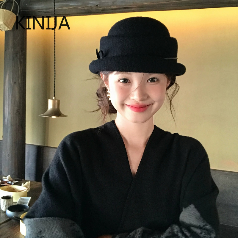 Beret French Wool - Cappello a cilindro in lana stile