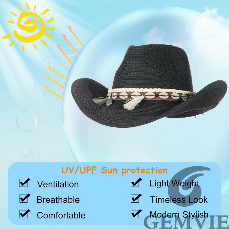 GEMVIE Cappello di Paglia da C - Cowboy Hat Straw recensione e prezzo